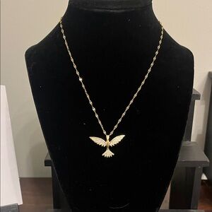 Elegant Gold Bird Pendant Necklace
